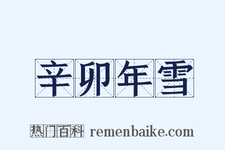 辛卯年雪是什么意思的图片